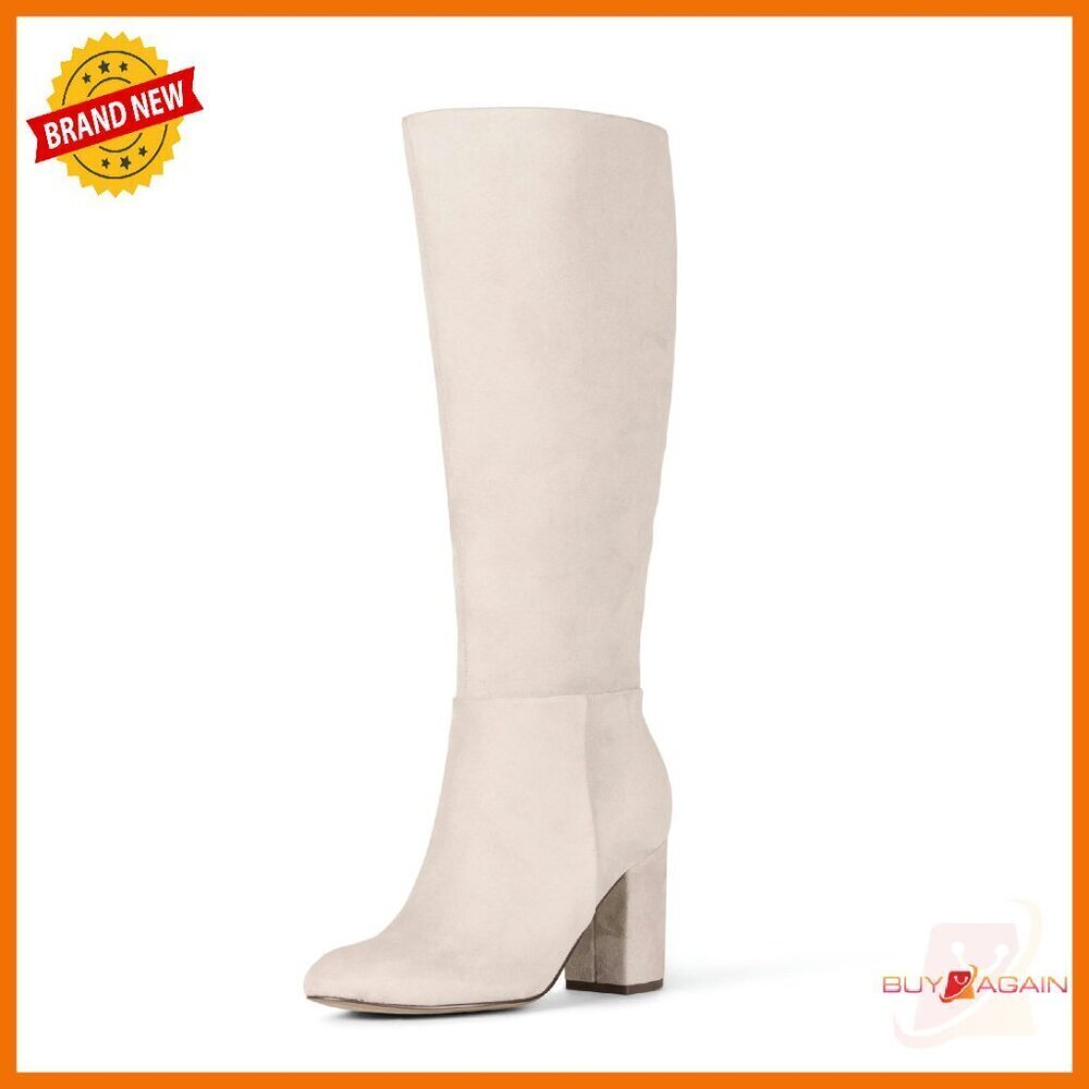 Women's Tall Heel Boots 3 Inch Block Heel Memory Foam Insole Size 5-13